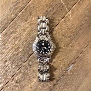 TAG Heuer Black Dial with Silver Bracelet